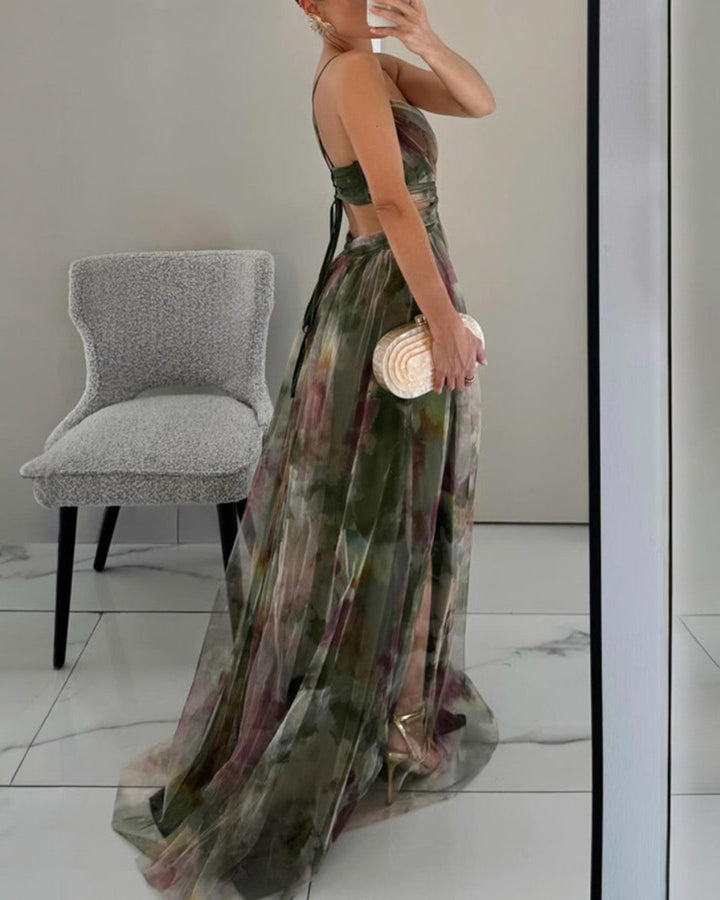 Bella - Robe Maxi Florale Élégante