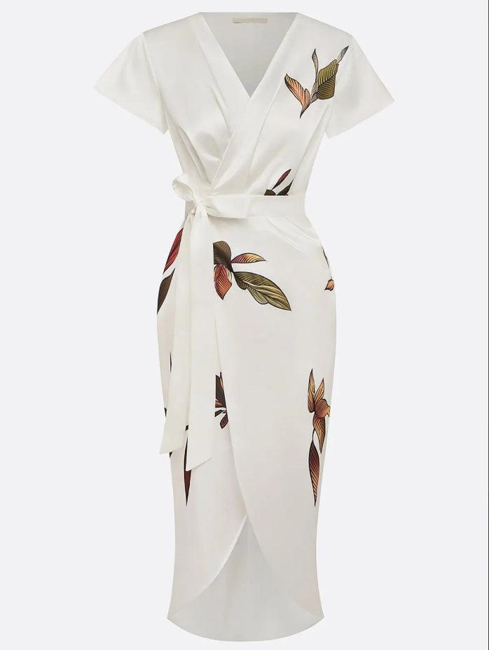 Ruby - Robe Florale Enveloppante Intemporelle