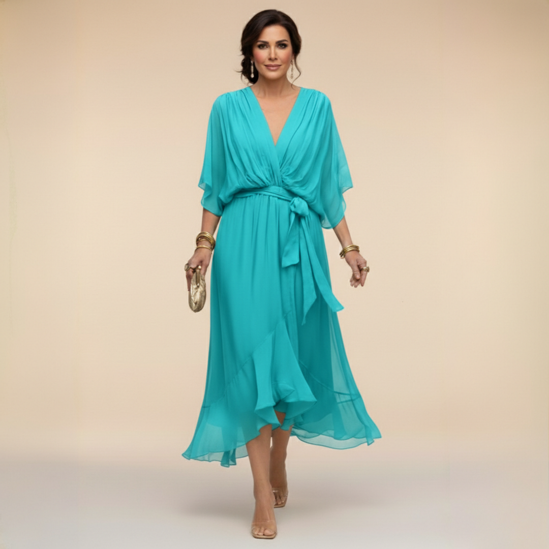 Jessica - Robe Élégante à Décolleté en V Flottant