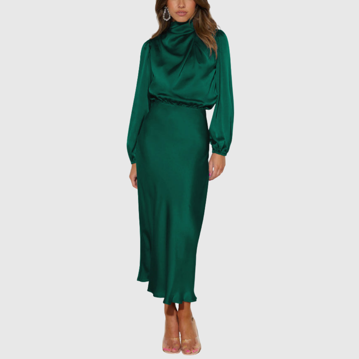 Maristella | Robe Maxi en Satin de Luxe