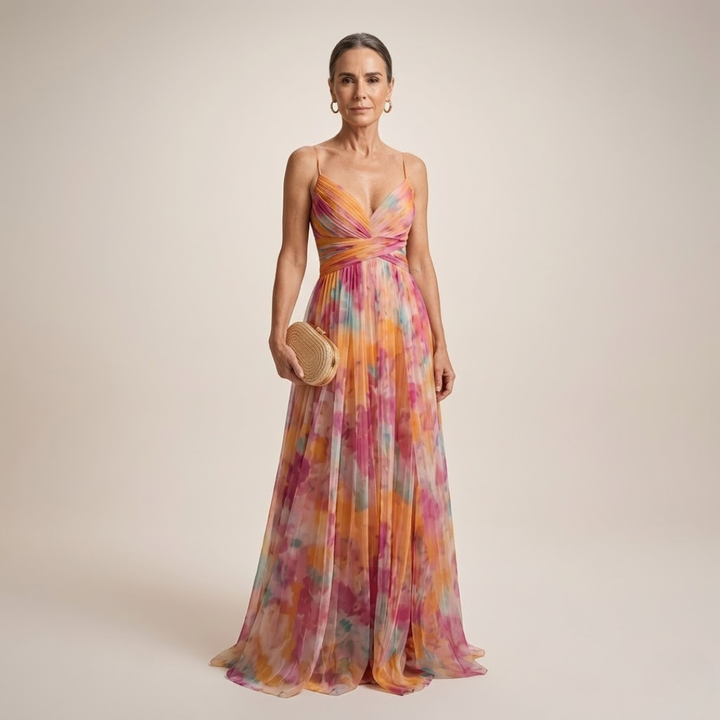 Bella - Robe Maxi Florale Élégante
