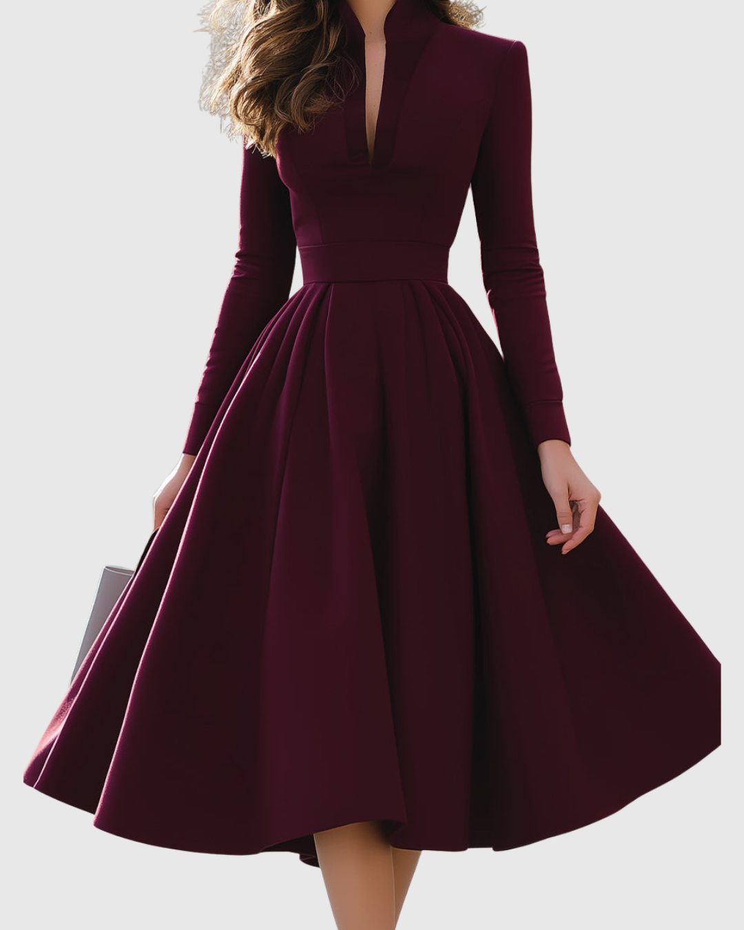 Avelina - Robe Midi à Encolure en V