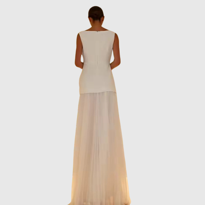 Rowina | Robe sans manches avec plis fluides