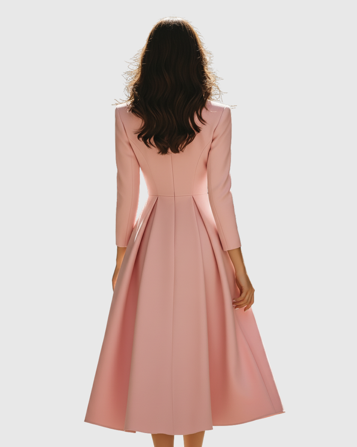 Ceryth - Robe Midi Blazer Plissée Élégante