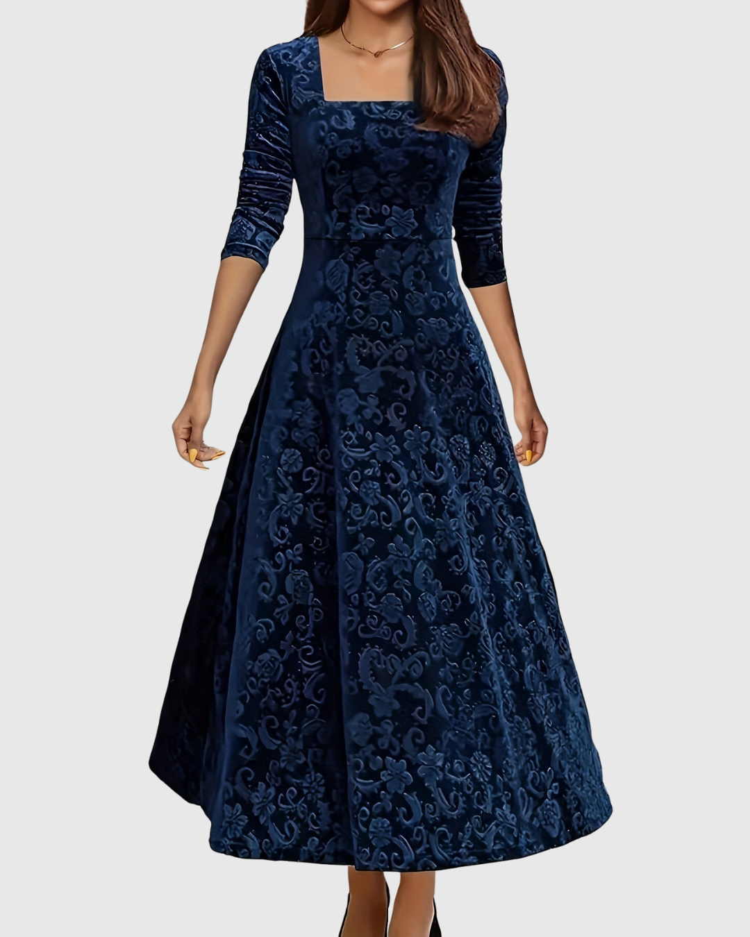Vespera | Robe Midi Florale Élégante