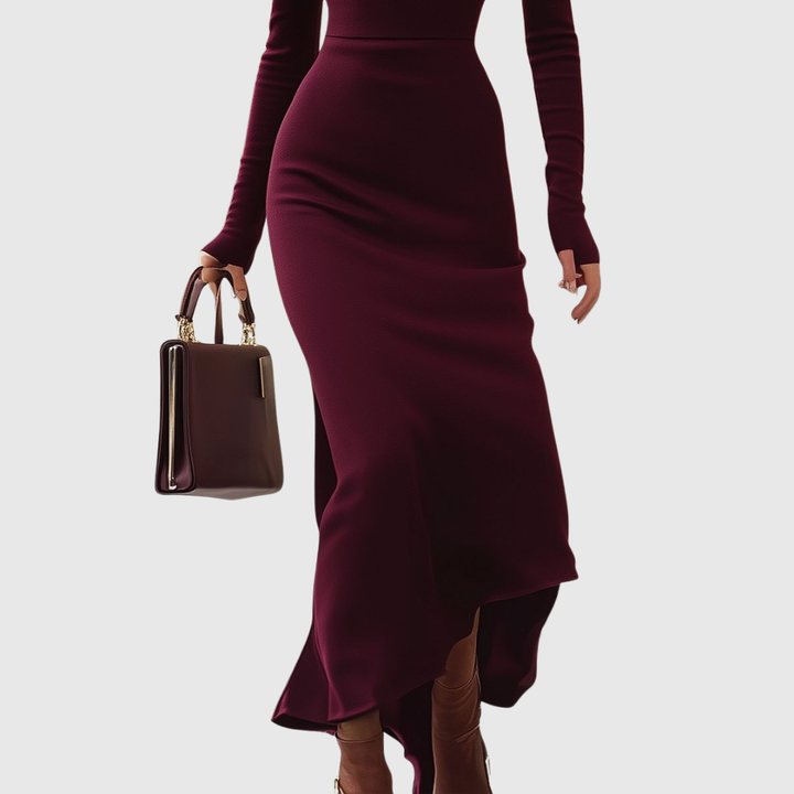 Isabelle | Robe Turtleneck Bourgogne