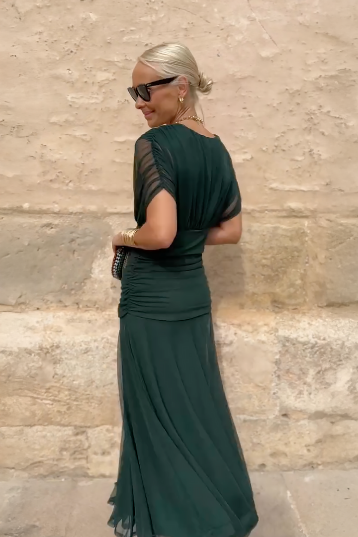 Louise | Robe Maxi de Fête Élégante à Col V