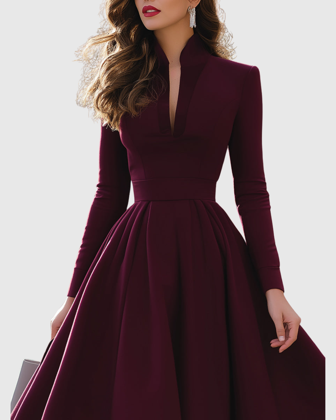 Avelina - Robe Midi à Encolure en V