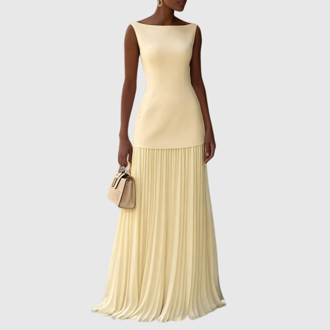 Rowina | Robe sans manches avec plis fluides