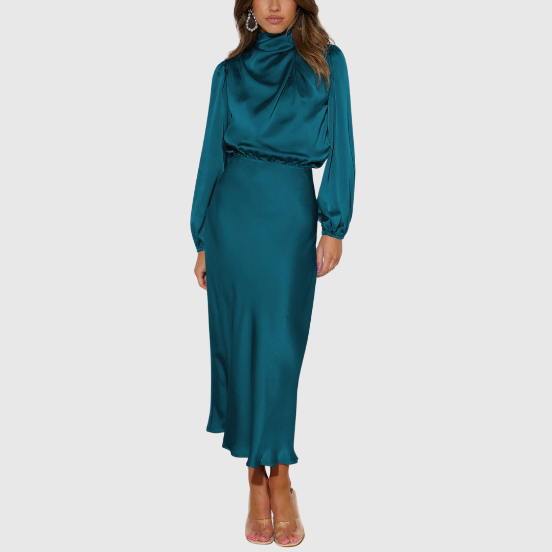 Maristella | Robe Maxi en Satin de Luxe