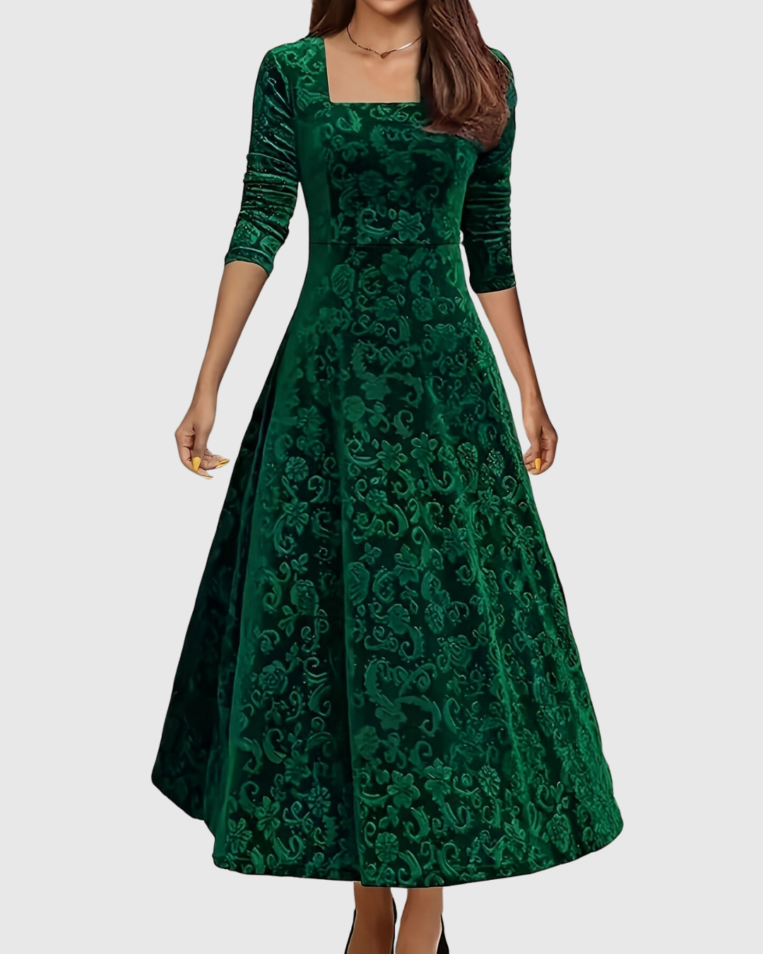 Vespera | Robe Midi Florale Élégante