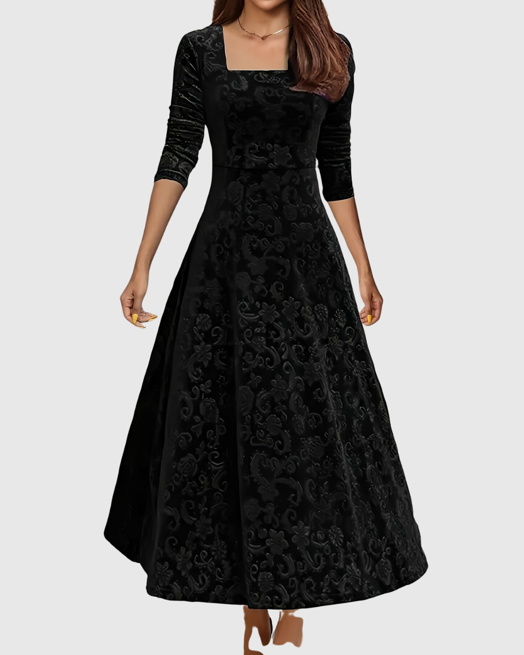 Vespera | Robe Midi Florale Élégante