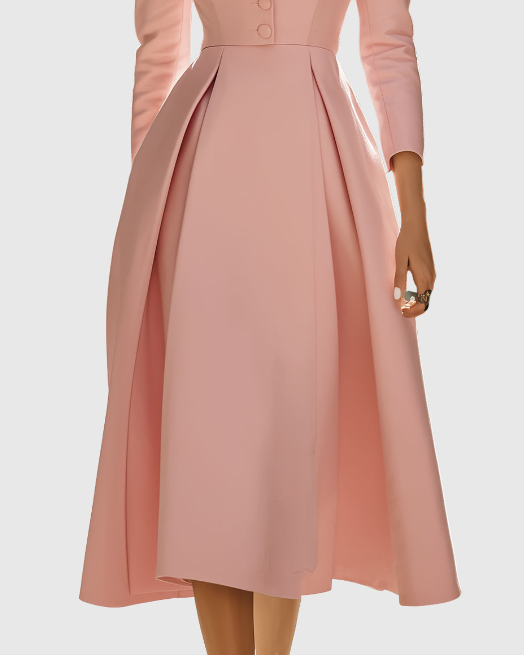 Ceryth - Robe Midi Blazer Plissée Élégante