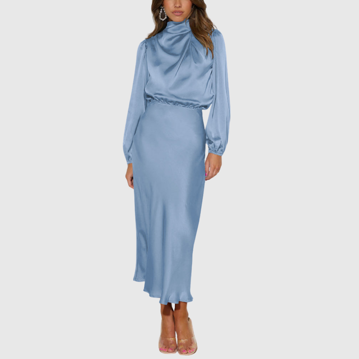 Maristella | Robe Maxi en Satin de Luxe