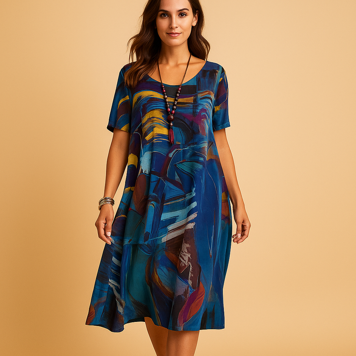 Ophélie™ | Robe Artistique Imprimée