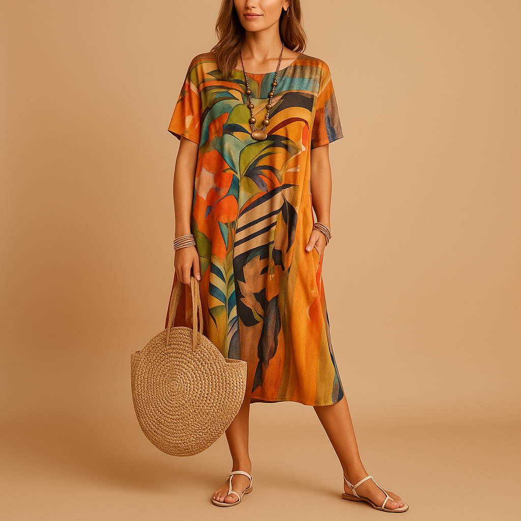 Ophélie™ | Robe Artistique Imprimée