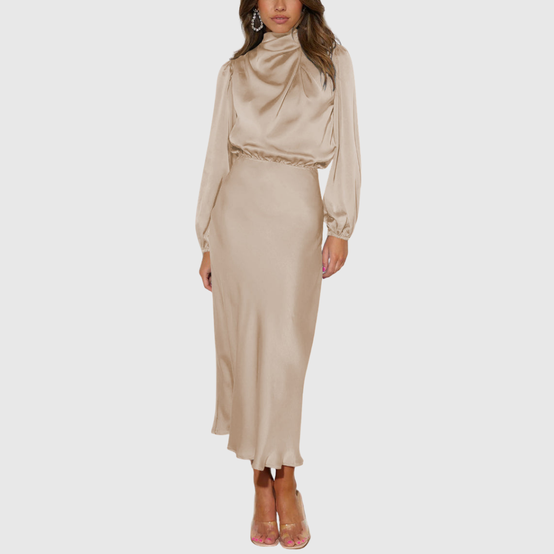 Maristella | Robe Maxi en Satin de Luxe