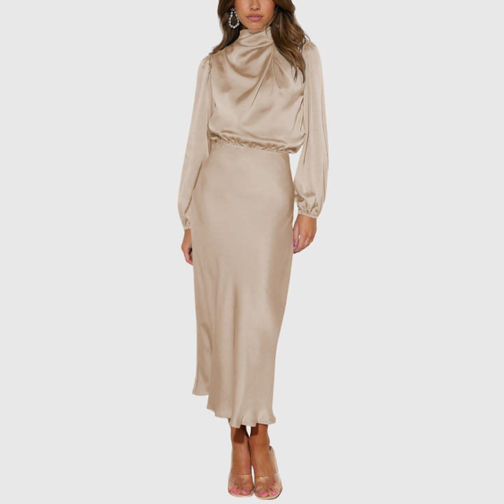 Maristella | Robe Maxi en Satin de Luxe