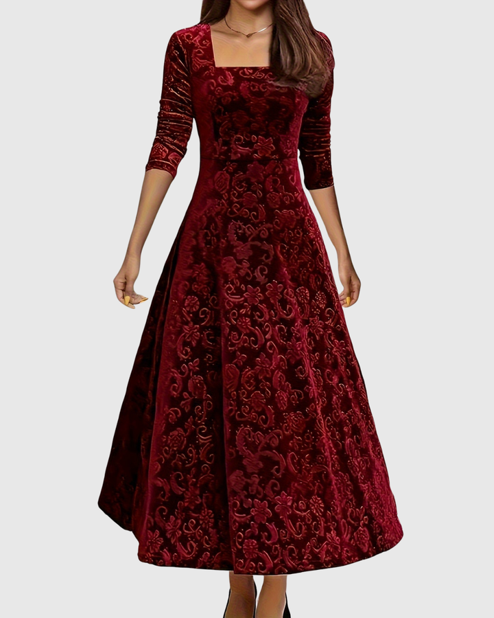 Vespera | Robe Midi Florale Élégante
