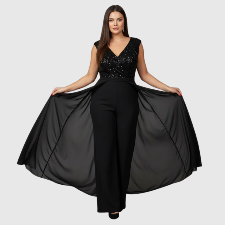 Zoraida Quinn | Robe Jumpsuit Sans Manches Élégante