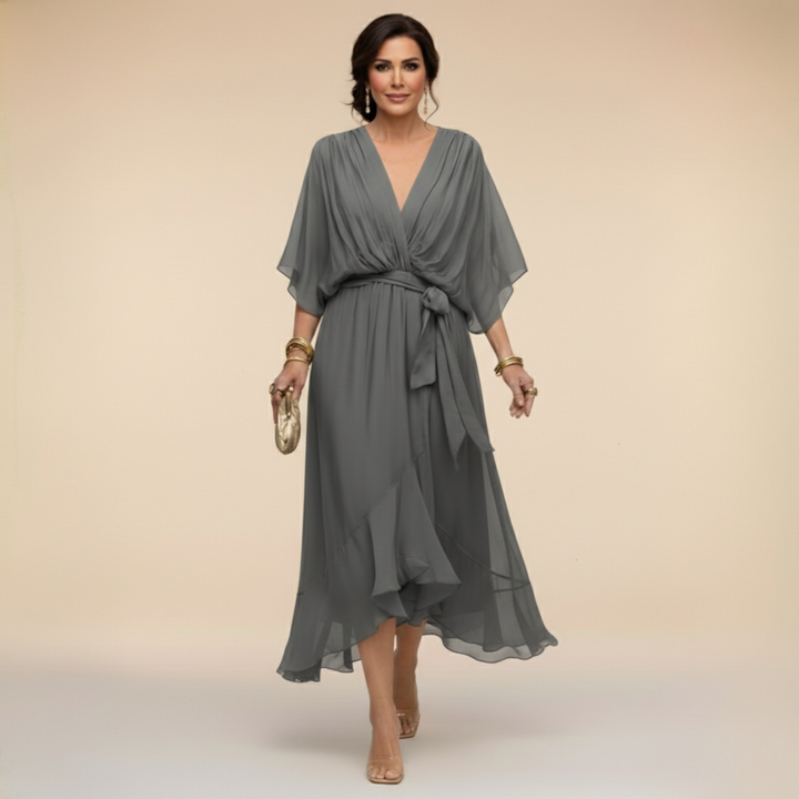 Jessica - Robe Élégante à Décolleté en V Flottant