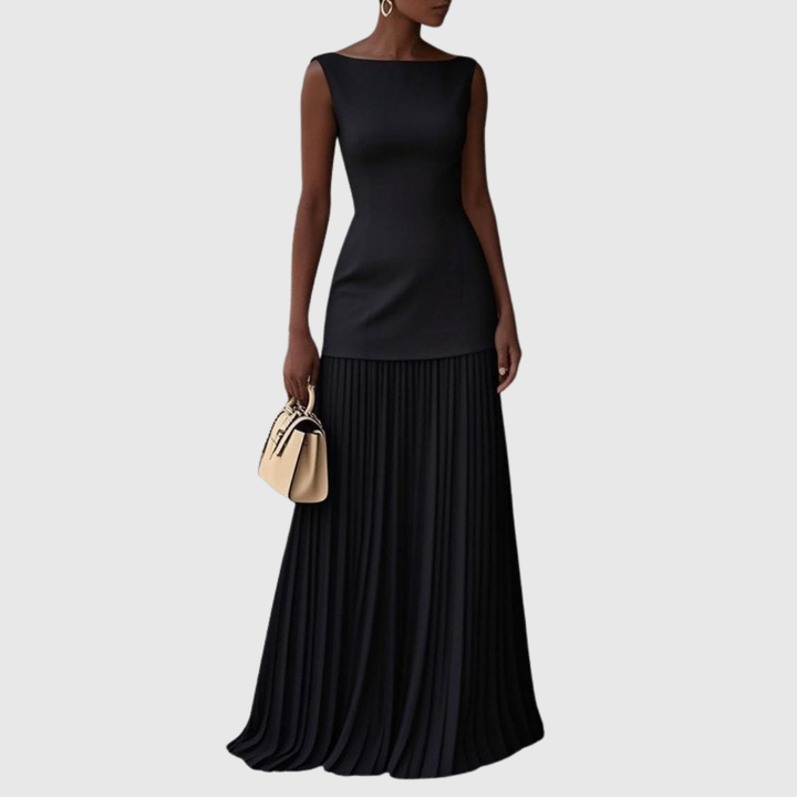 Rowina | Robe sans manches avec plis fluides