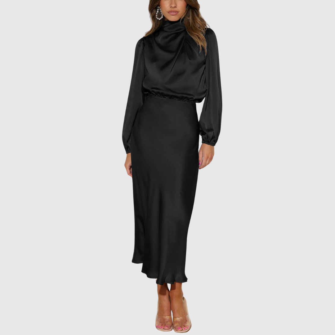 Maristella | Robe Maxi en Satin de Luxe
