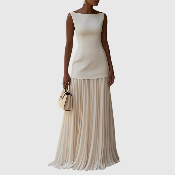 Rowina | Robe sans manches avec plis fluides