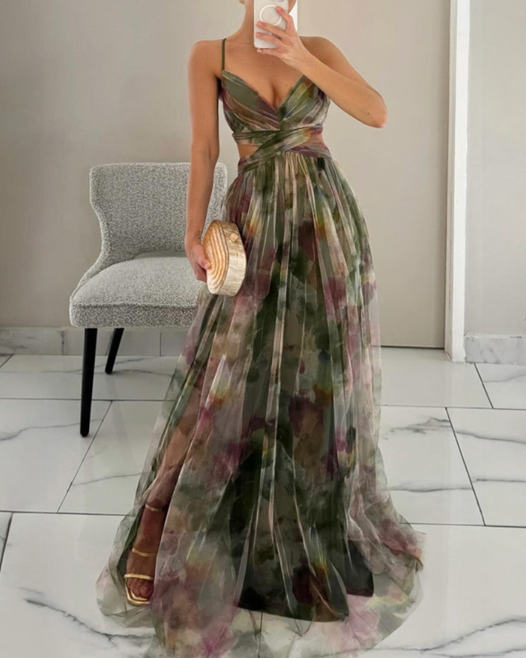 Bella - Robe Maxi Florale Élégante