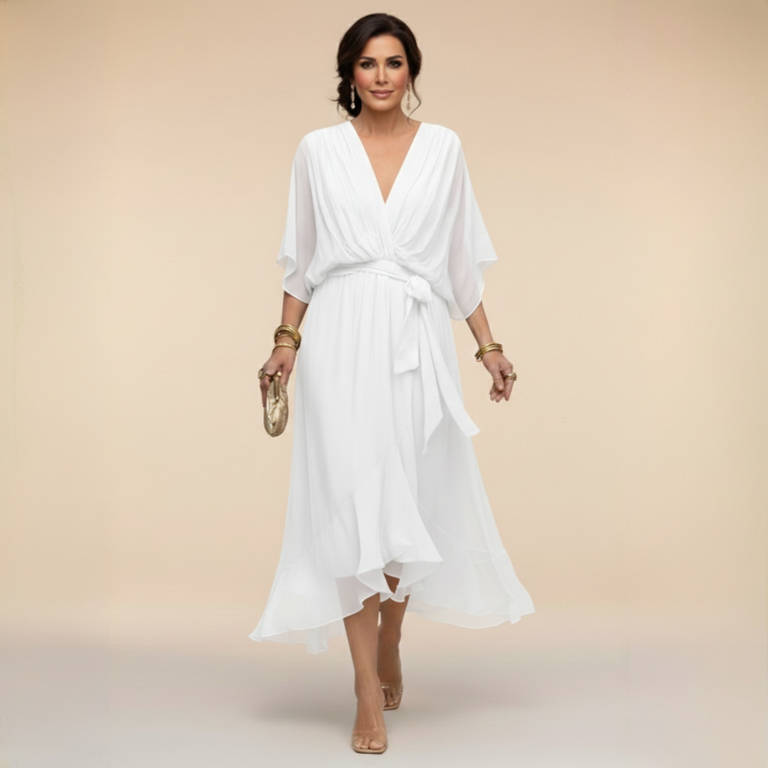 Jessica - Robe Élégante à Décolleté en V Flottant