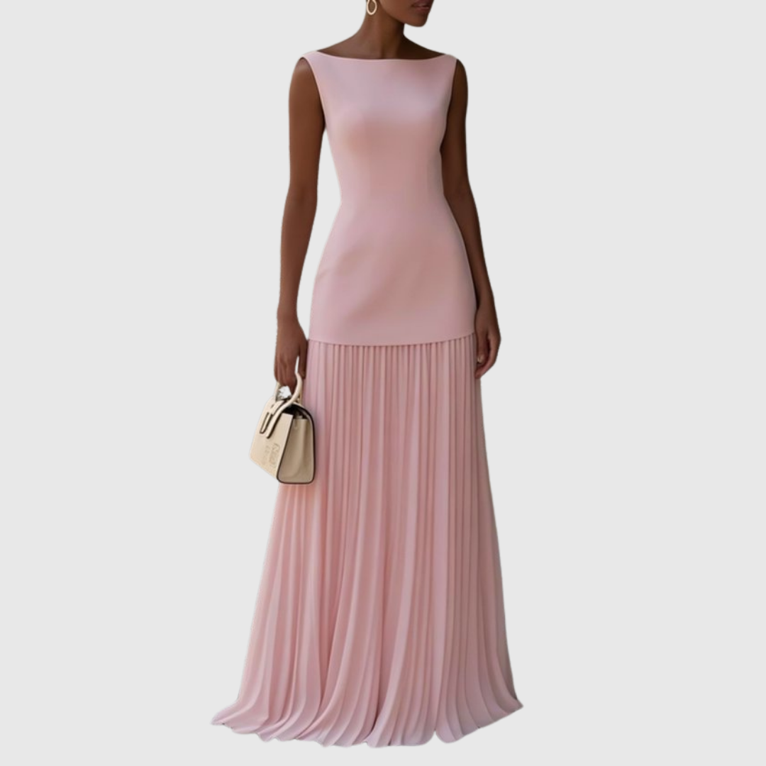 Rowina | Robe sans manches avec plis fluides