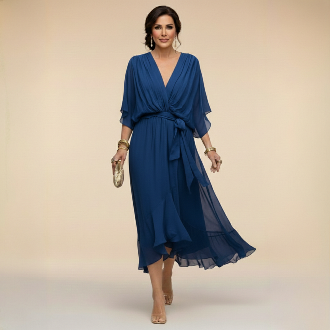 Jessica - Robe Élégante à Décolleté en V Flottant