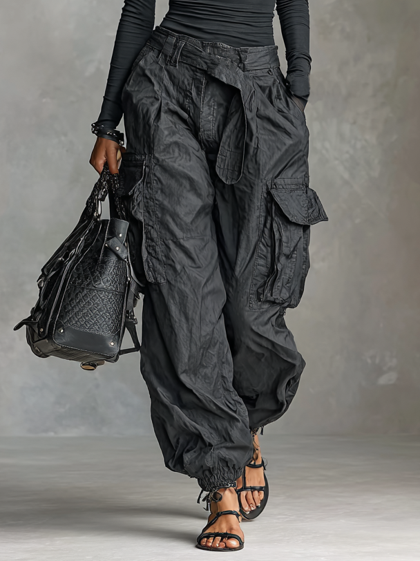 Ensemble top col carré et pantalon cargo