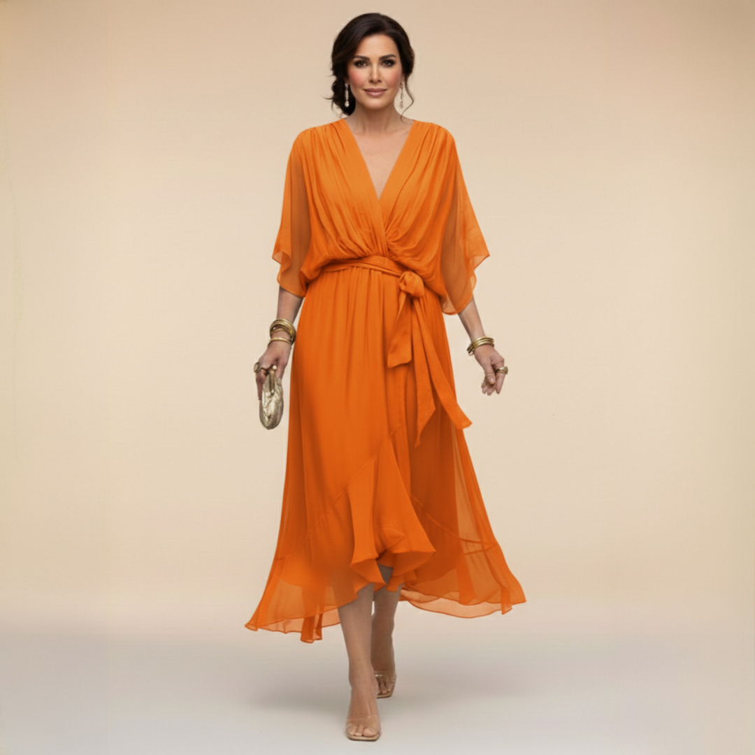 Jessica - Robe Élégante à Décolleté en V Flottant