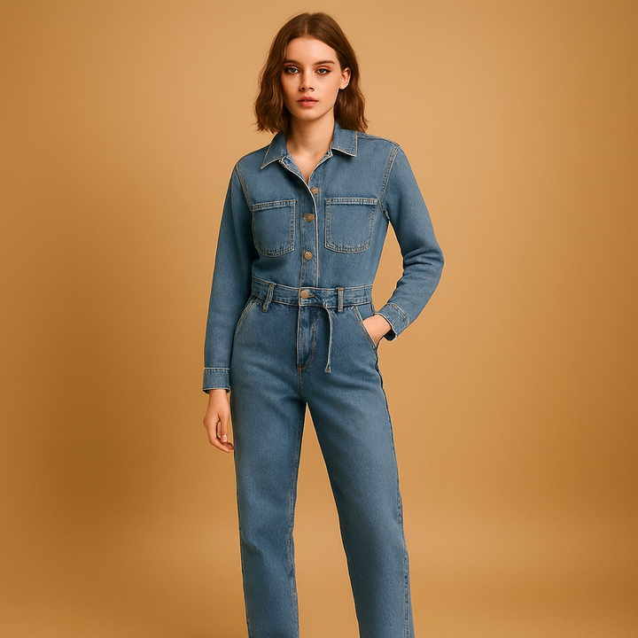 Léna™ | Denim Bleu Structuré