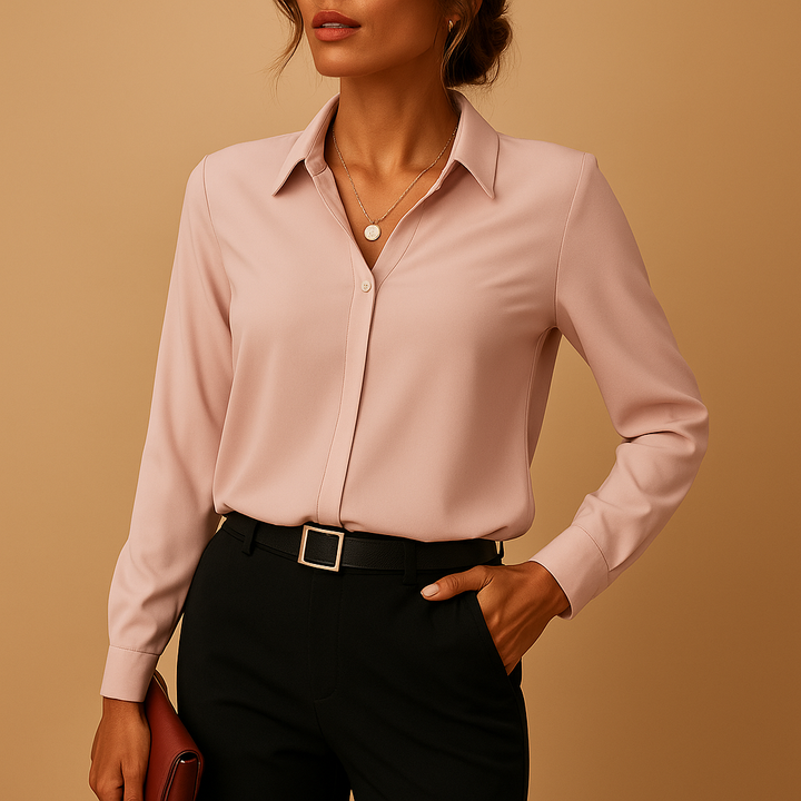 Olympe™ | Blouse Unie Élégante