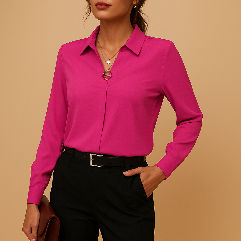 Olympe™ | Blouse Unie Élégante