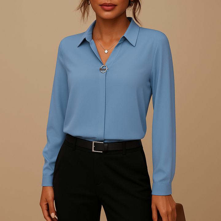 Olympe™ | Blouse Unie Élégante