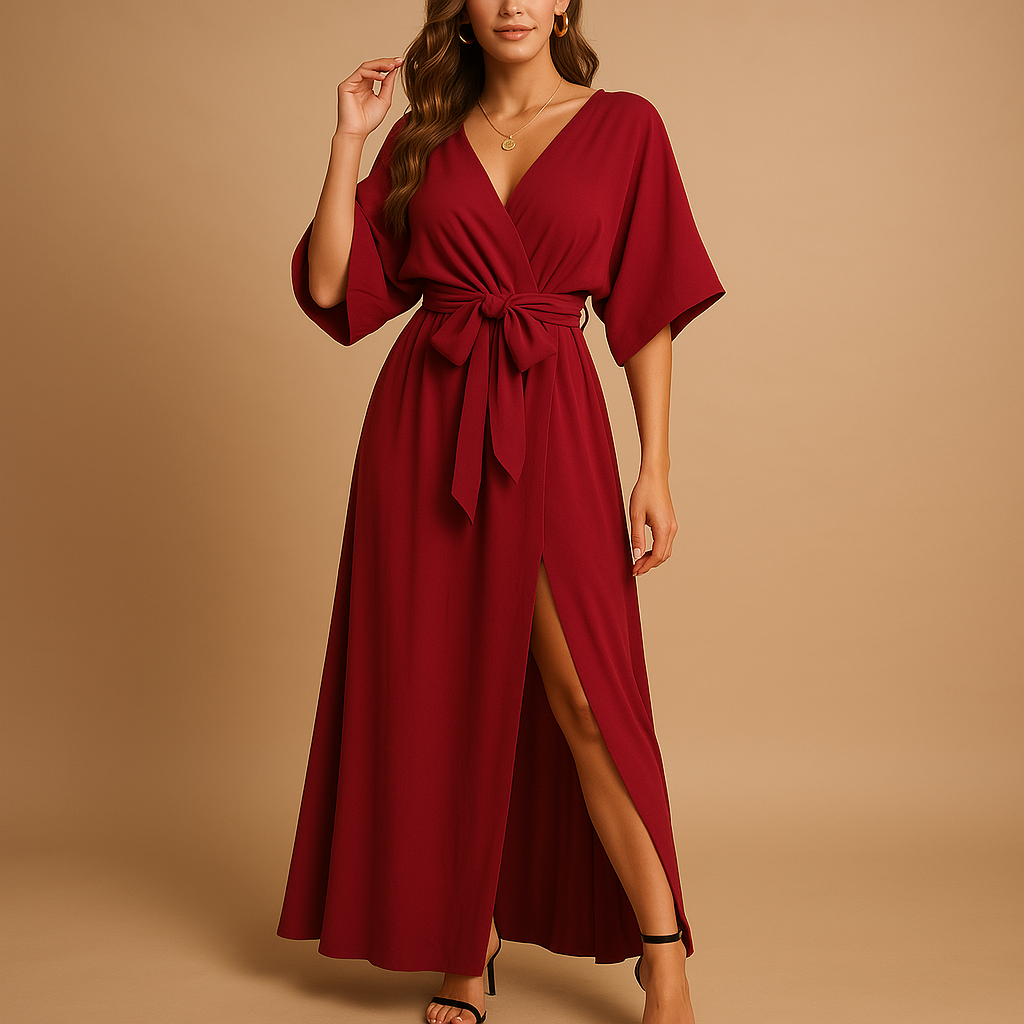 Camélia™ | Robe Décolleté V Élégante