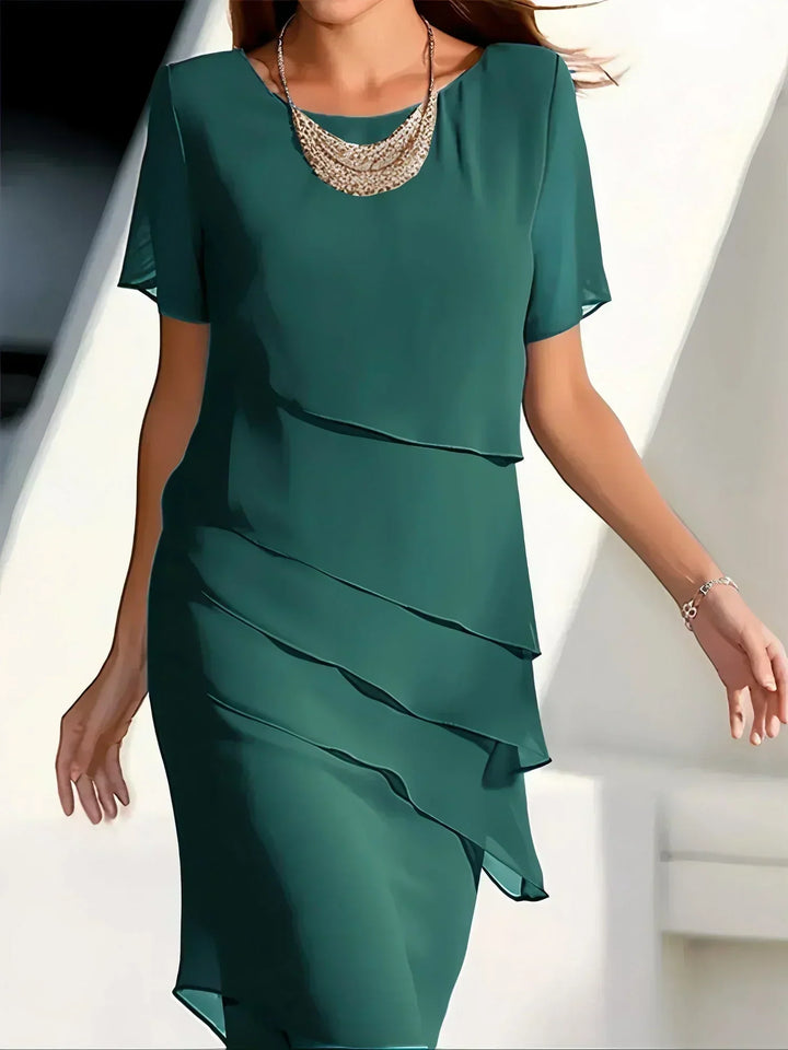 Aria - Robe en Chiffon Superposée Intemporelle