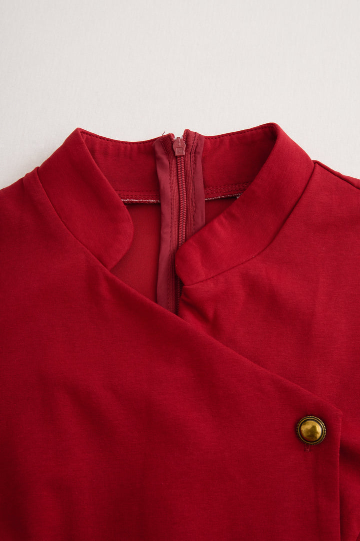 Ruby | Robe Midi Sans Manches Bourgogne