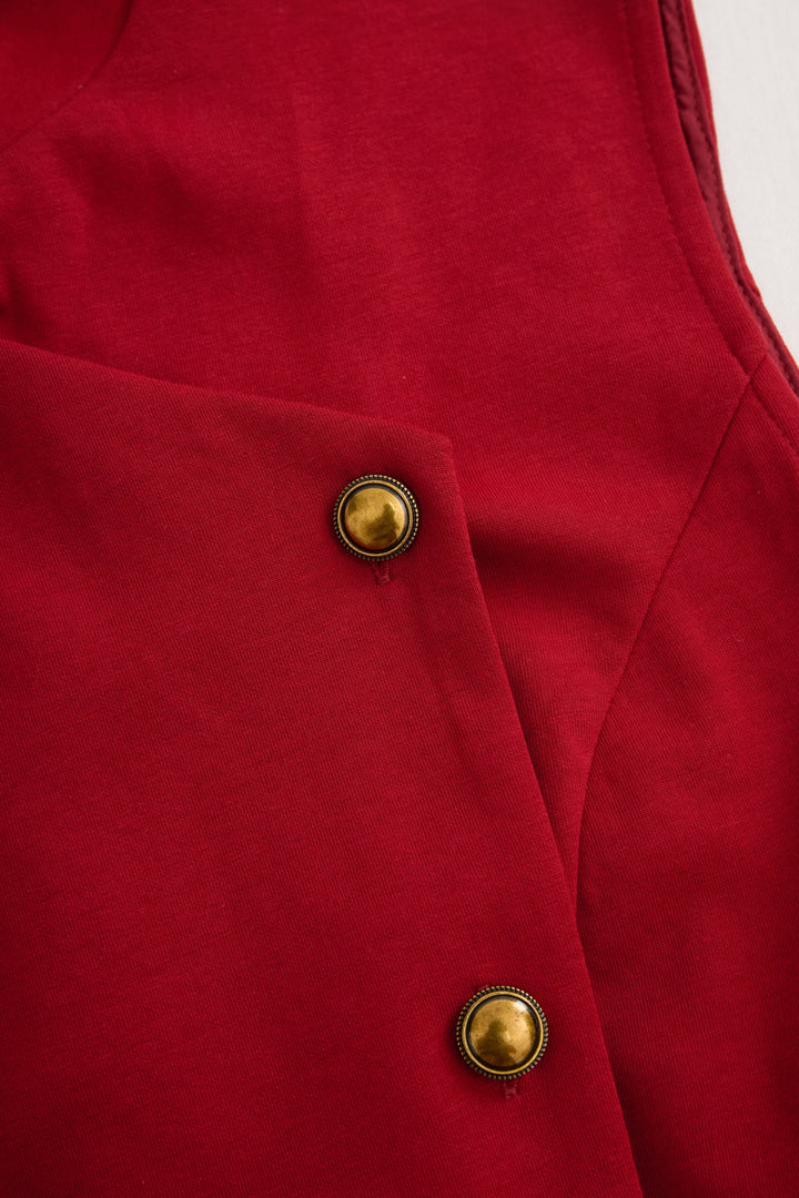 Ruby | Robe Midi Sans Manches Bourgogne