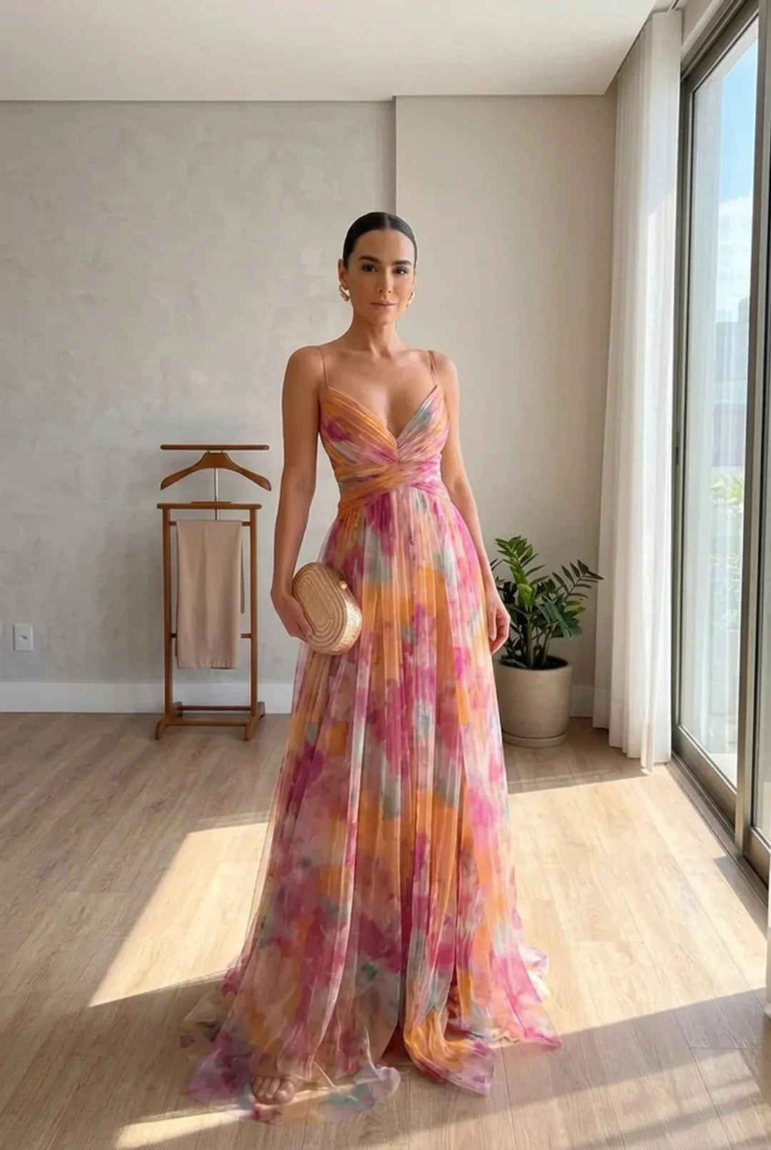 Bella - Robe Maxi Florale Élégante