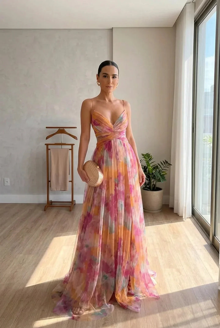 Bella - Robe Maxi Florale Élégante