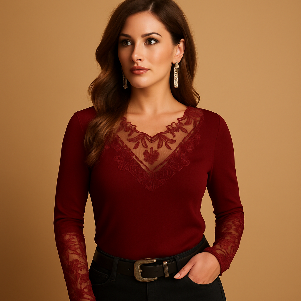 Isabeau™ | Blouse Dentelle Féminine