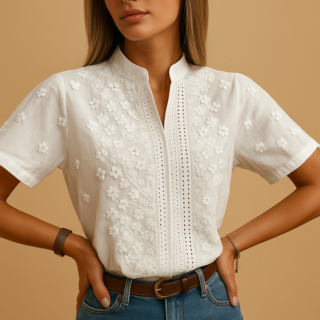 Azélie™ | Blouse Blanche Moderne
