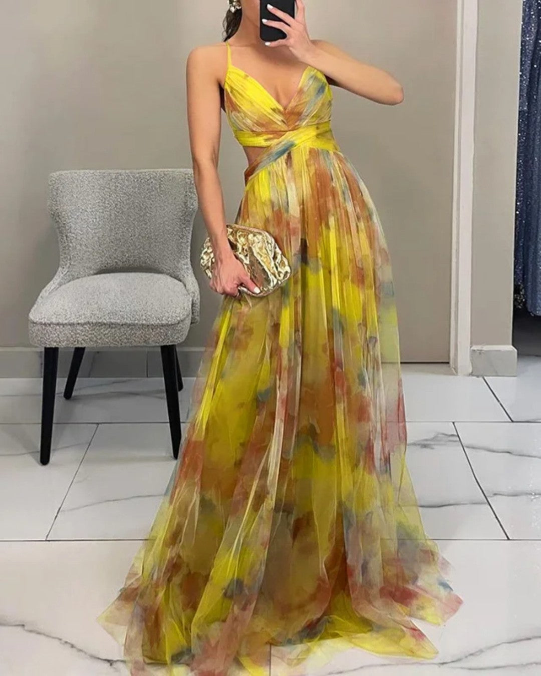 Bella - Robe Maxi Florale Élégante