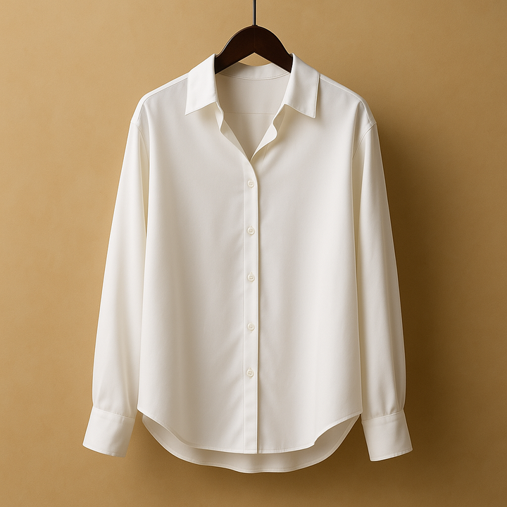 Blandine™ | Blouse Satin Col Rabattu