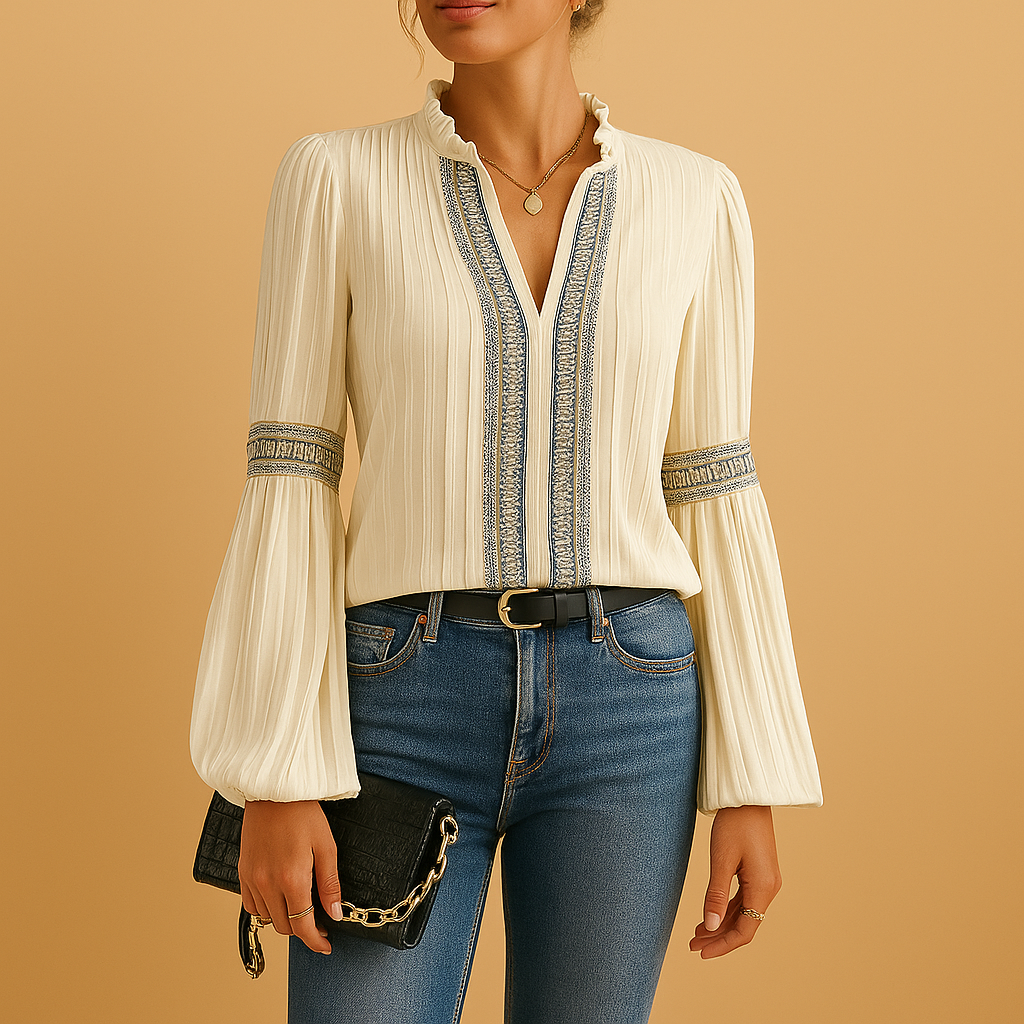 Gaëtane™ | Blouse Dentelle Élégante