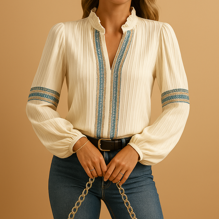 Gaëtane™ | Blouse Dentelle Élégante